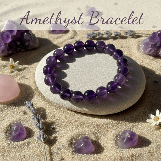 Amethyst Crystal Bracelet – Peace, Stress Relief & Spiritual Protection