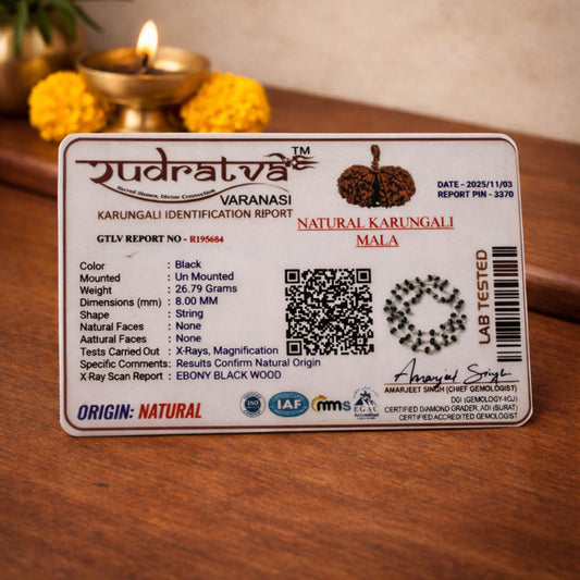 Karungali Trishool Pendant Mala – Divine Protection, Strength & Spiritual Power