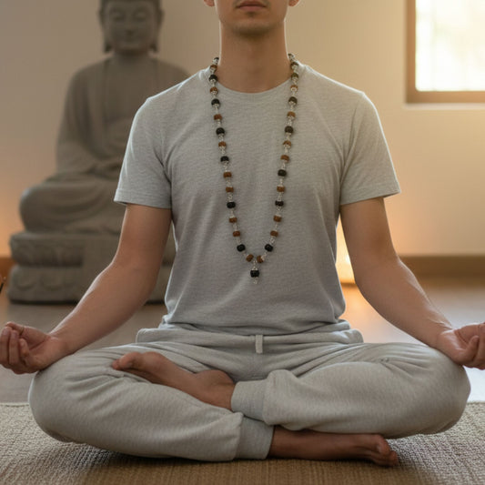 Karungali Rudraksh GS Pendant Mala – Divine Protection, Healing & Spiritual Power