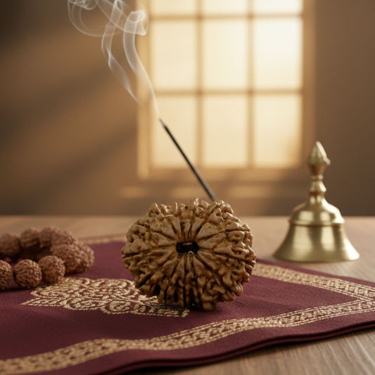 13 Mukhi Rudraksha (27mm) – Original Terah Mukhi for Attraction, Success & Lord Kamadeva Blessings