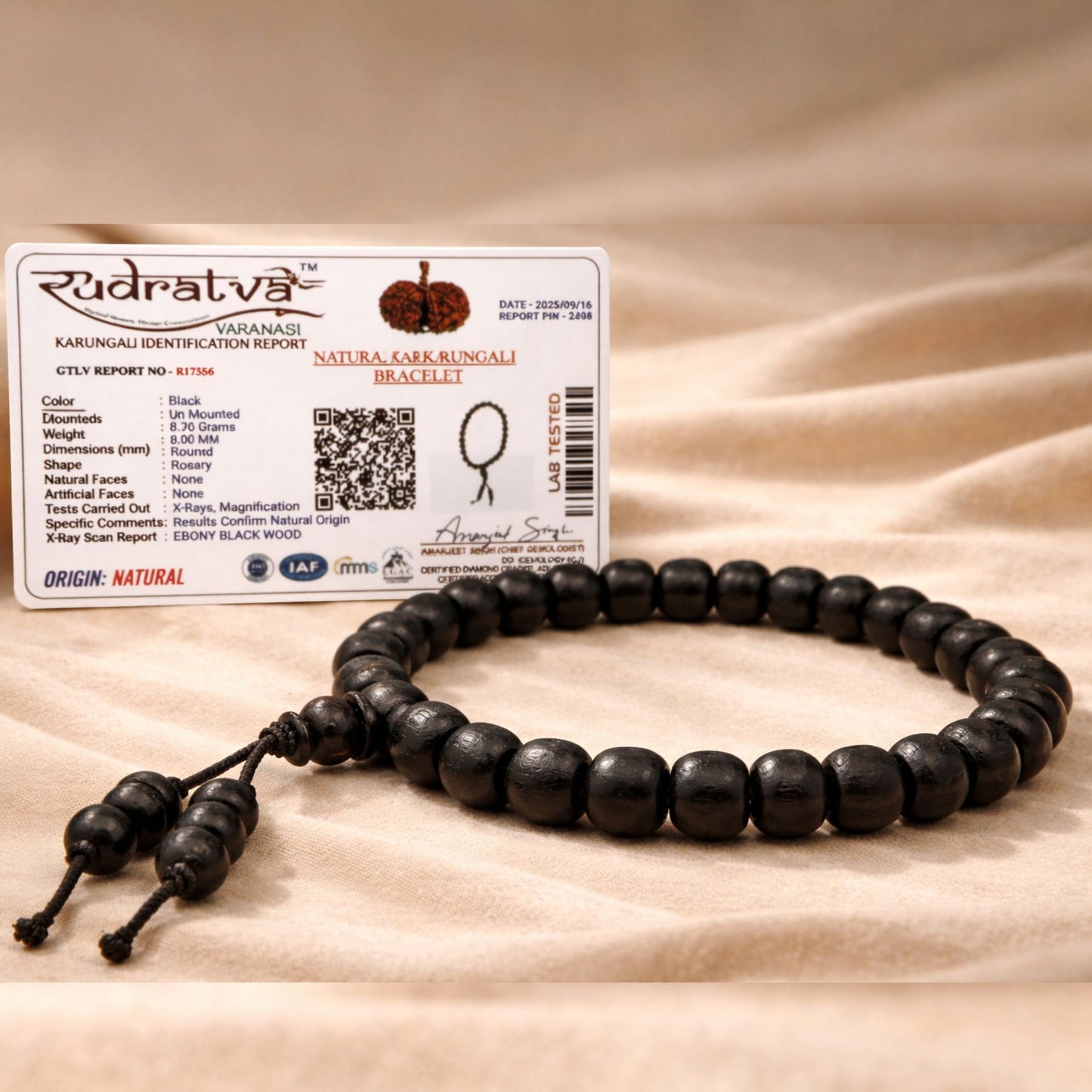 Karungali Bracelet with Knot – Powerful Protection, Healing & Energy Balance