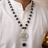 Karungali Trishool Pendant Mala – Divine Protection, Strength & Spiritual Power