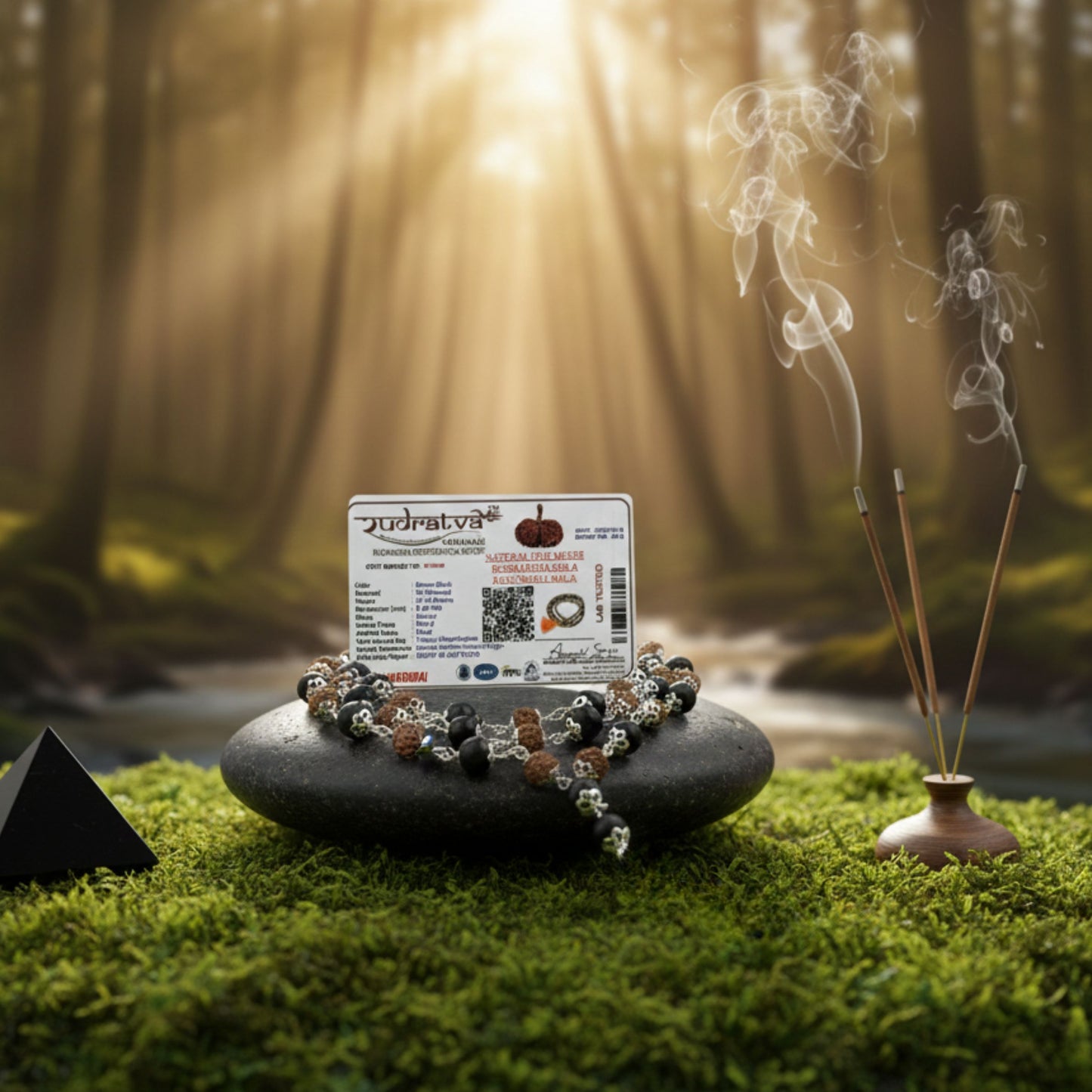 Karungali Rudraksh GS Cap Mala – Divine Protection, Healing & Spiritual Power