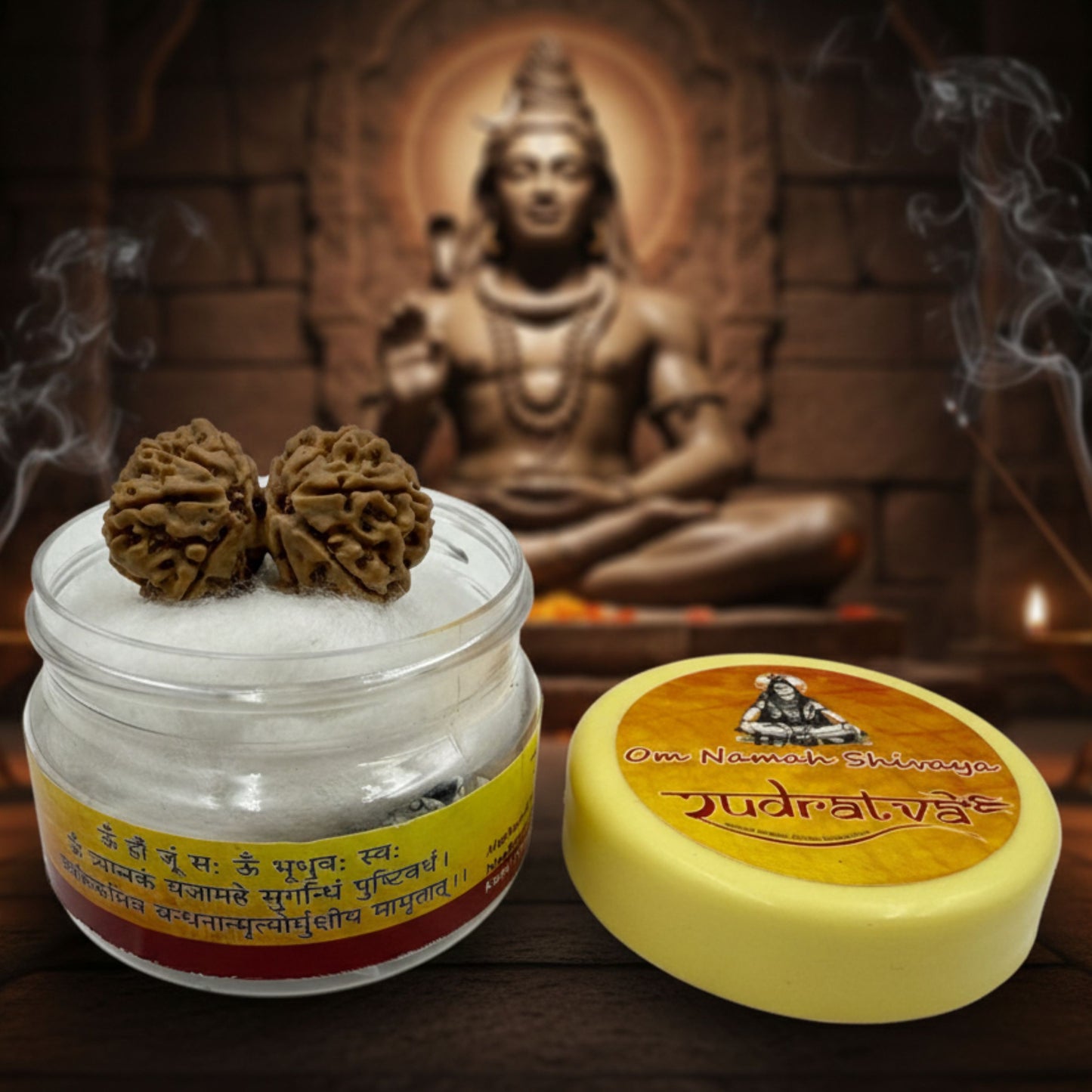 Gauri Shankar Rudraksha (33.5mm) – Original Sacred Bead for Marital Harmony, Love & Shiva–Parvati Blessings