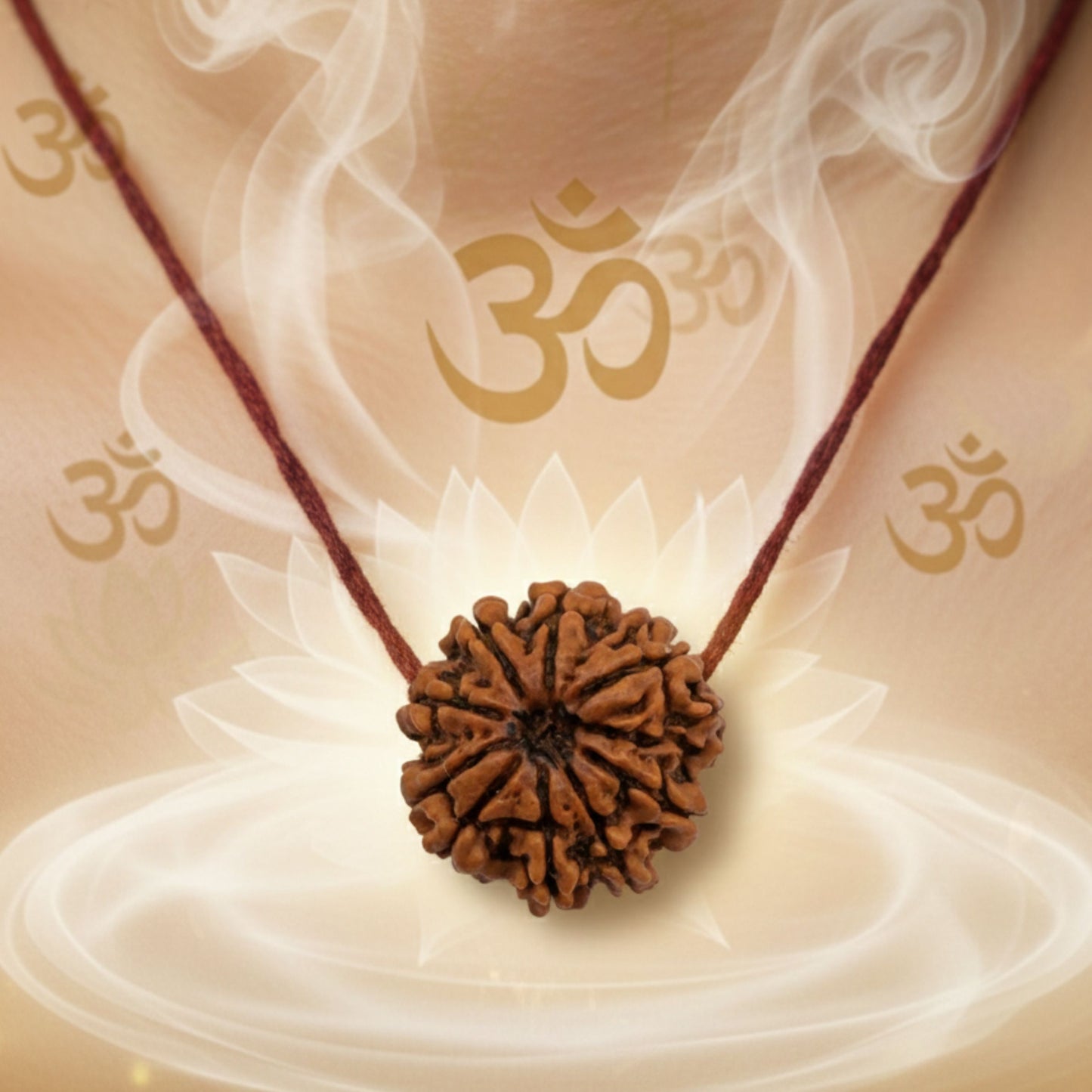 9 Mukhi Rudraksha (25mm) – Original Nau Mukhi for Power, Fearlessness & Goddess Durga Blessings