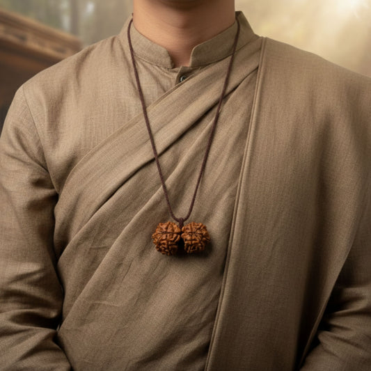 Gauri Shankar Rudraksha (34mm) – Original Sacred Bead for Marital Harmony, Love & Shiva–Parvati Blessings