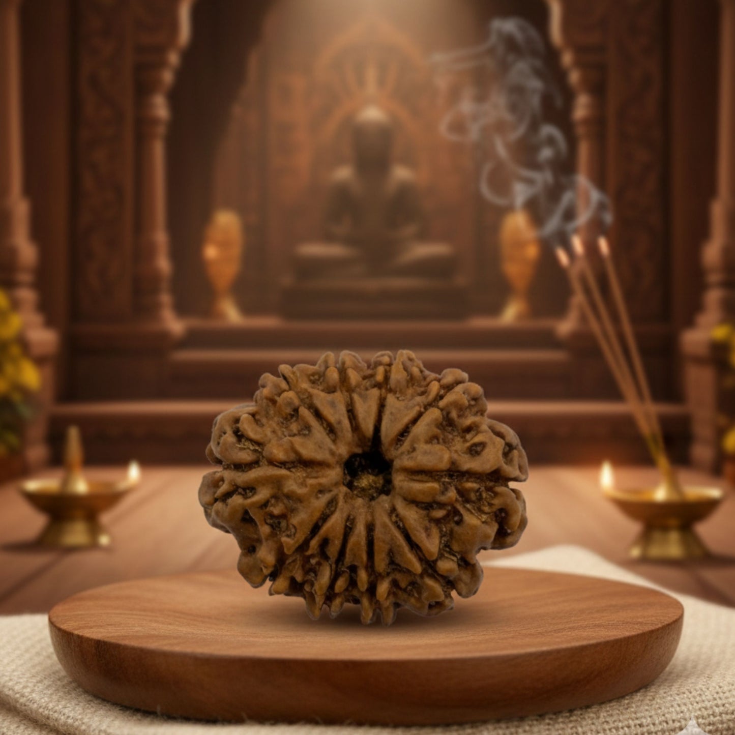 10 Mukhi Rudraksha (27mm) – Original Das Mukhi for Protection, Peace & Lord Vishnu Blessings