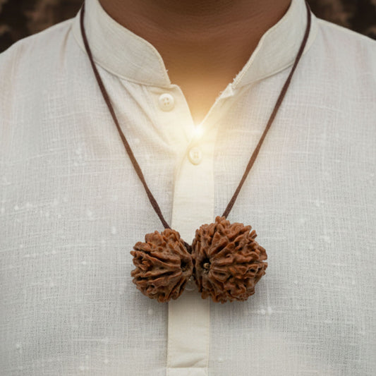 Gauri Shankar Rudraksha (36mm) – Original Sacred Bead for Marital Harmony, Love & Shiva–Parvati Blessings