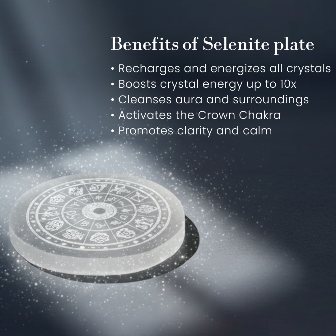 7 Chakra Bracelet With Selenite Plate