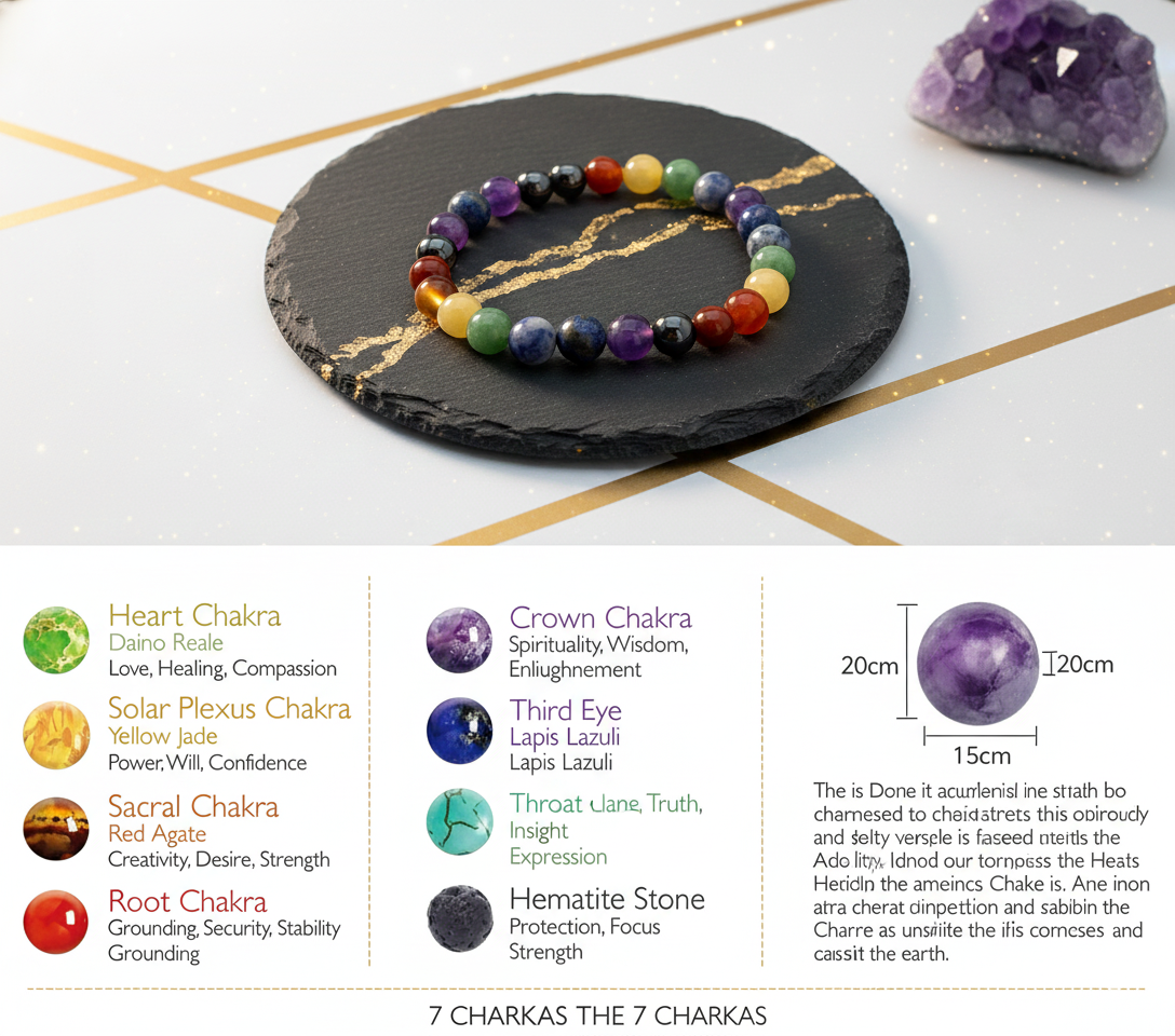 7 Chakra Healing Bracelet – Energy Balance & Spiritual Wellness Bracelet