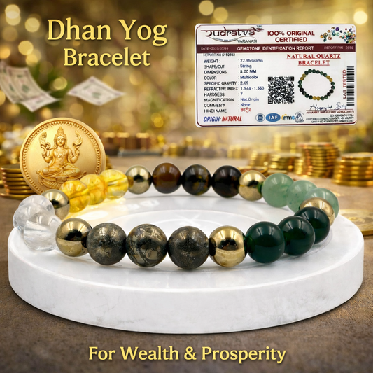 Dhanyog bracelet with selenite plate