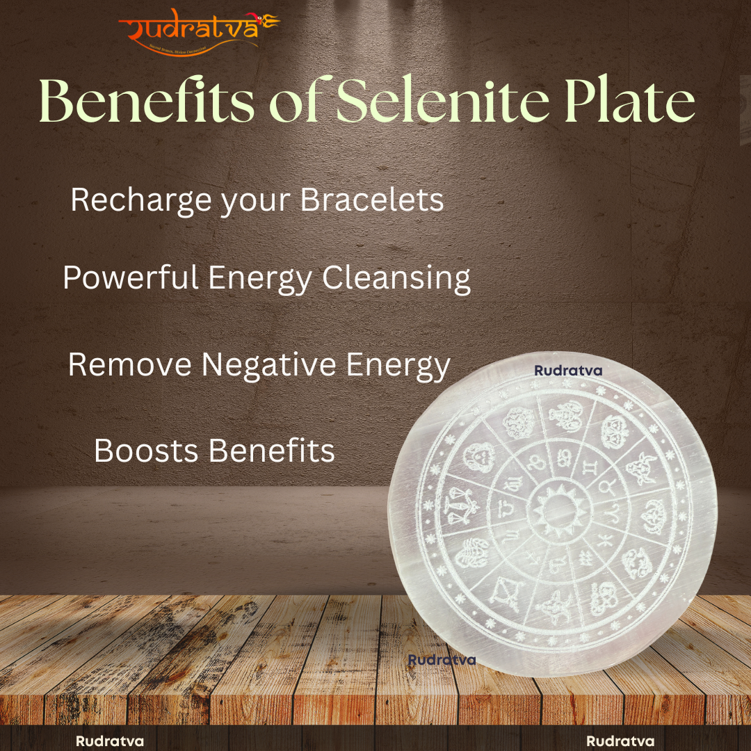 Dhanyog bracelet with selenite plate